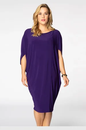 Yoek Asymmetrische jurk | Paars | Maat 38/40
