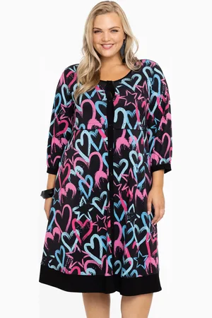Yoek Dress puff sleeves | Zwart | Maat 38/40