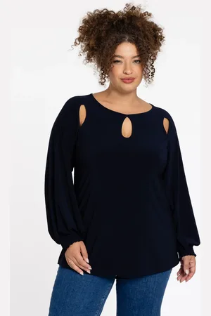 Yoek Top cut-out | Blauw | Maat 38/40