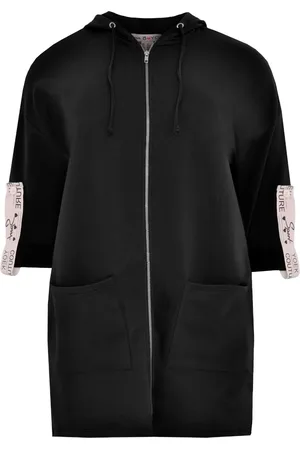 Yoek Sweatvest met rits | Zwart | Maat 38/40