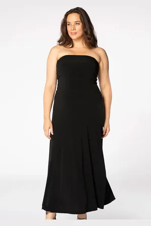 Yoek Strapless jurk | Zwart | Maat 38/40