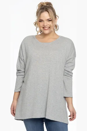 Yoek Trui vierkant cashmere | Licht Grijs | Maat 38/40