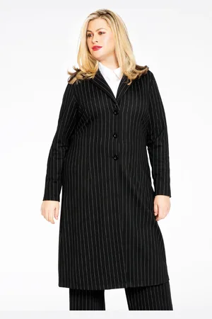 Yoek Lange blazer PINSTRIPE | Zwart | Maat 38/40