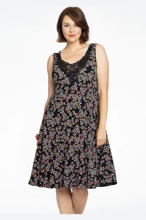 Yoek Jurk met kant RUBY | Zwart | Maat 38/40