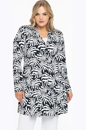 Yoek Blazer A-lijn SEA LEAF | Zwart | Maat 38/40