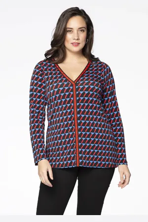 Yoek Shirt GRAPHIC relax fit | Multi | Maat 38/40