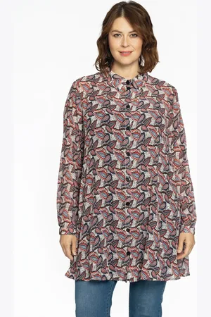 Yoek Blouse A-lijn FIESTA | Beige | Maat 38/40