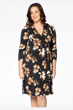 Yoek Jurk met overslag ROSE | Zwart | Maat 38/40