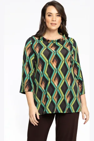 Yoek Shirt A-lijn met col GATSBY | Bruin | Maat 38/40