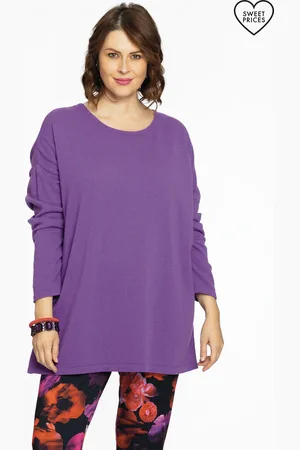 Yoek Trui vierkant cashmere | Paars | Maat 38/40