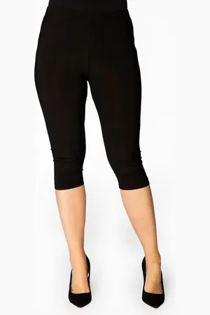 Yoek Capri legging | Zwart | Maat 38/40