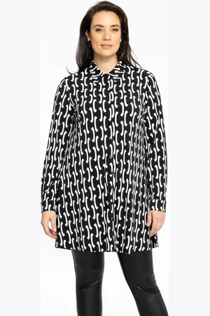 Yoek Blouse wide bottom BETA | Zwart | Maat 38/40