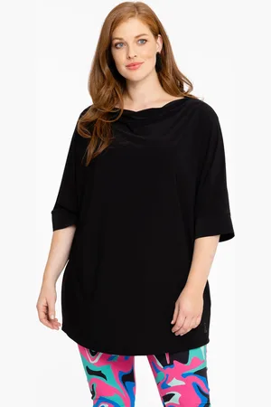 Yoek Shirt kimono mouw | Zwart | Maat 38/40
