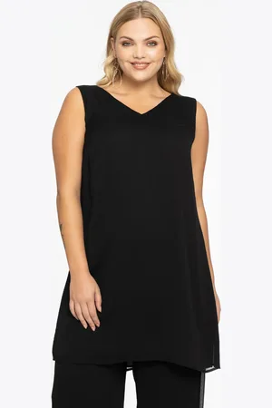 Yoek Lang singlet v-hals | Zwart | Maat S