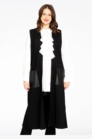 Yoek Lang gilet | Zwart | Maat 38/40