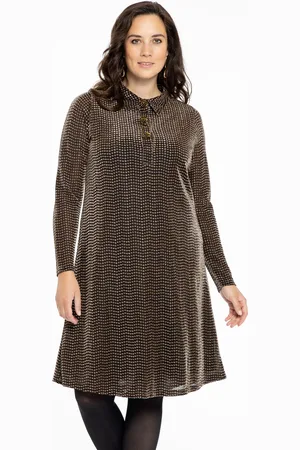 Yoek Jurk polo LUREX | Zwart | Maat 38/40