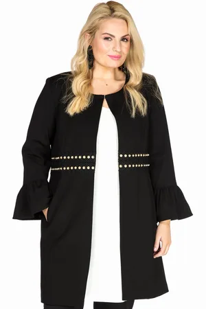 Yoek Jacket waist eyelets | Zwart | Maat 38