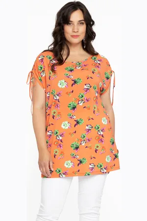 Yoek Tuniek met strikjes AZALEA | Oranje | Maat 38/40