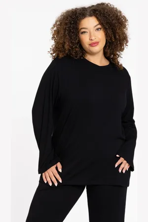 Yoek Oversized shirt LOUNGE | Zwart | Maat 38/40