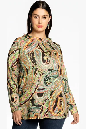 Yoek Shirt A-lijn PAISLEY | Multi | Maat 38/40