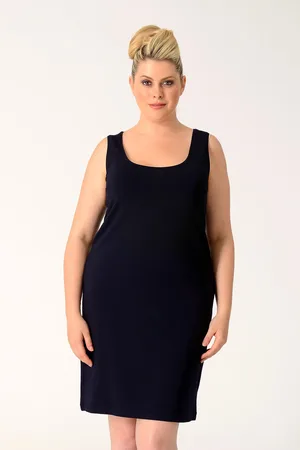 Yoek Jurk mouwloos | Blauw | Maat 38/40