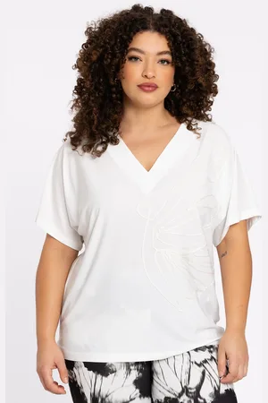 Yoek T-shirt HANNELORE | Beige | Maat 38/40
