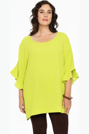 Yoek Blouse met vleermuismouwen | Groen | Maat 38/40