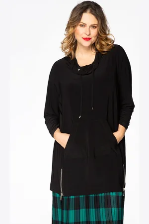 Yoek Shirt met col | Zwart | Maat 38/40