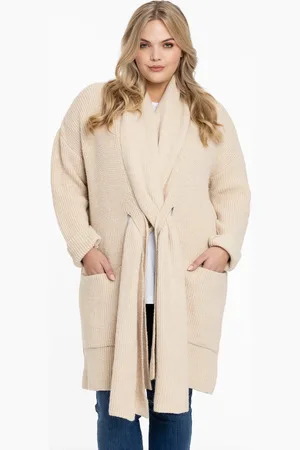 Yoek Vest met shawlkraag | Beige | Maat 38/40