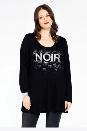 Yoek Tuniek flare noir ORGANIC | Zwart | Maat 38/40