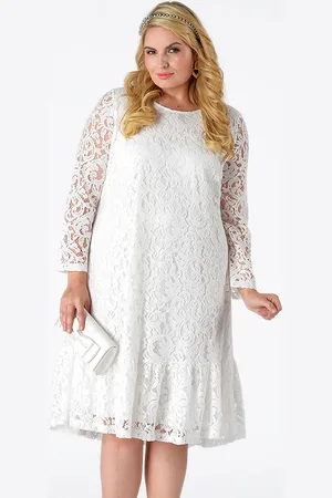 Yoek Dress frill | Wit | Maat S