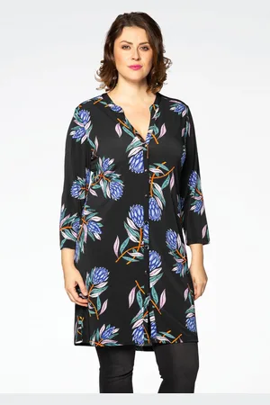 Yoek Tuniek met knoopjes VERA | Zwart | Maat 38/40