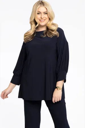 Yoek Tuniek met pofmouwen | Blauw | Maat 38/40