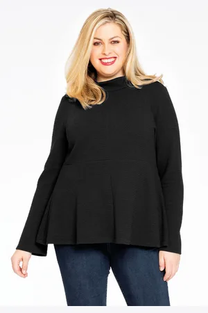 Yoek Shirt peplum | Zwart | Maat 38/40