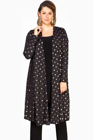 Yoek Lang vest GOLD DOTS | Zwart | Maat S