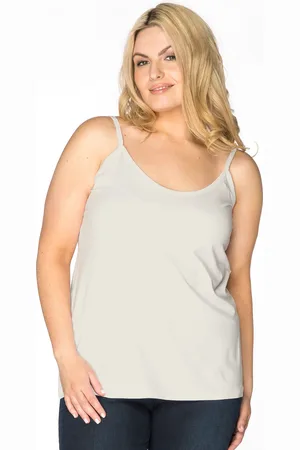Yoek Singlet spaghetti bandjes | Beige | Maat 38/40