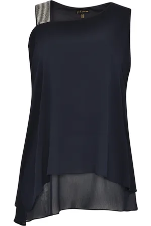 Yoek Tunic asymmetric | Blauw | Maat S