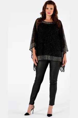 Yoek Leren legging full stretch | Blauw | Maat 40