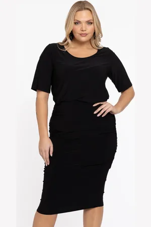 Yoek Geplooide rok | Zwart | Maat 38/40