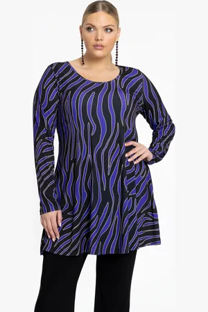 Yoek Tuniek wide bottom LINA | Zwart | Maat 38/40