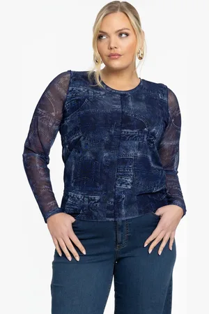 Yoek Shirt DENIM MOUSSE | Blauw | Maat 38/40