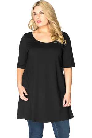 Yoek Tuniek wide bottom | Zwart | Maat 38/40