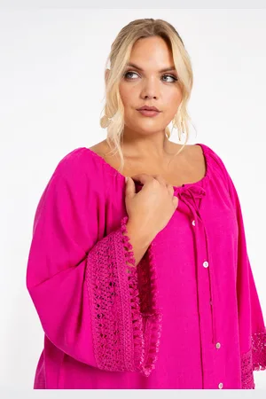 Yoek A-lijn blouse | Roze | Maat 38/40