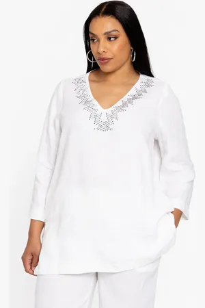 Yoek Tuniek met strass | Wit | Maat 38/40