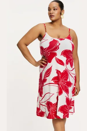 Yoek Spaghetti-jurk LILY | Rood | Maat 38/40