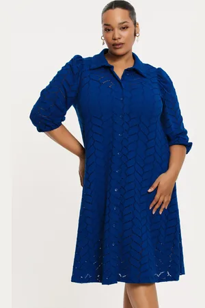 Yoek Jurk ajour MARE | Indigo | Maat 38/40