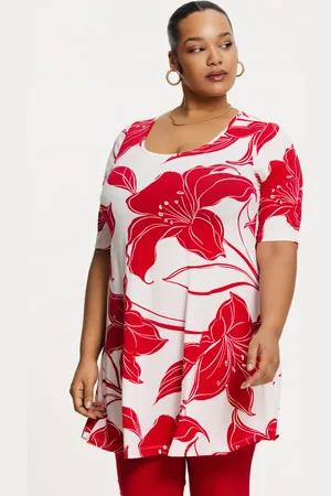 Yoek Top A-lijn LILY | Rood | Maat 38/40