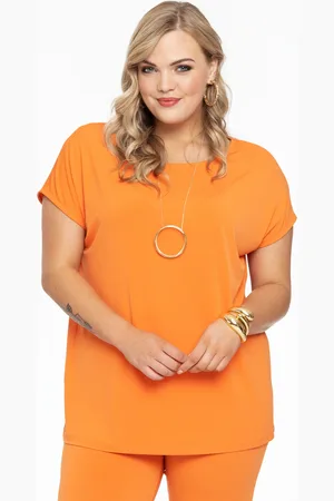 Yoek T-shirt kapmouwen | Oranje | Maat 38/40