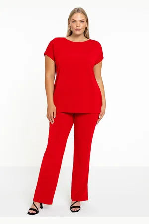 Yoek T-shirt kapmouwen | Rood | Maat 38/40