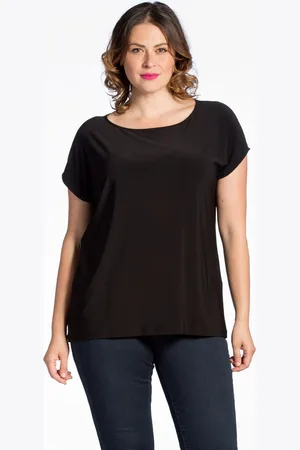 Yoek T-shirt kapmouwen | Zwart | Maat 38/40